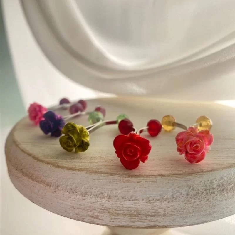 گیره روسری رز کریستال