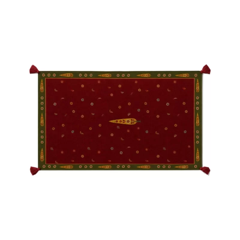 سفره مخمل سرو ایرانی - قرمز 80×140