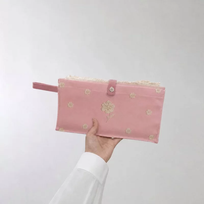 پک سجاده جانماز جیبی صبر - صورتی مخمل
