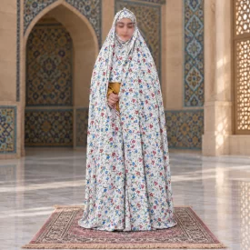 چادر نماز مقنعه سرخود سایز 160 طرح 2
