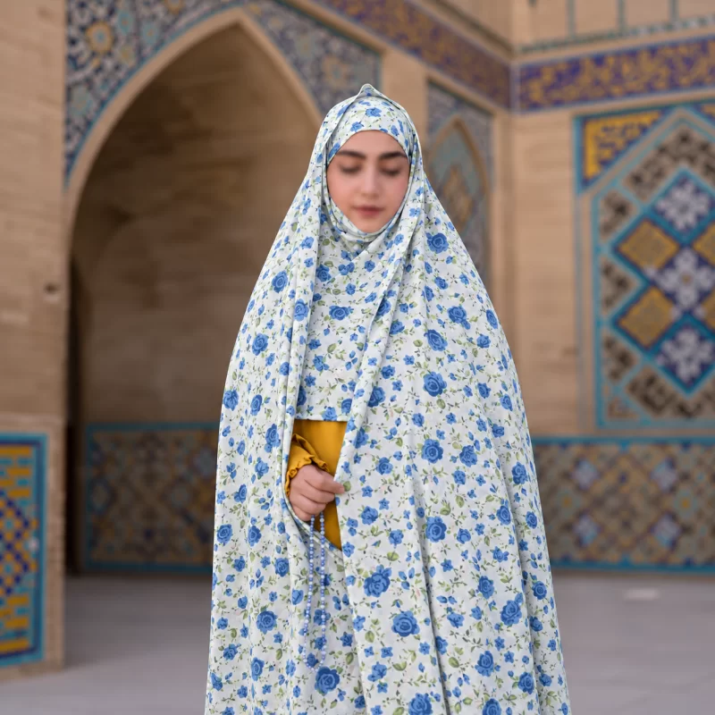چادر نماز مقنعه سرخود سایز 160 طرح 3