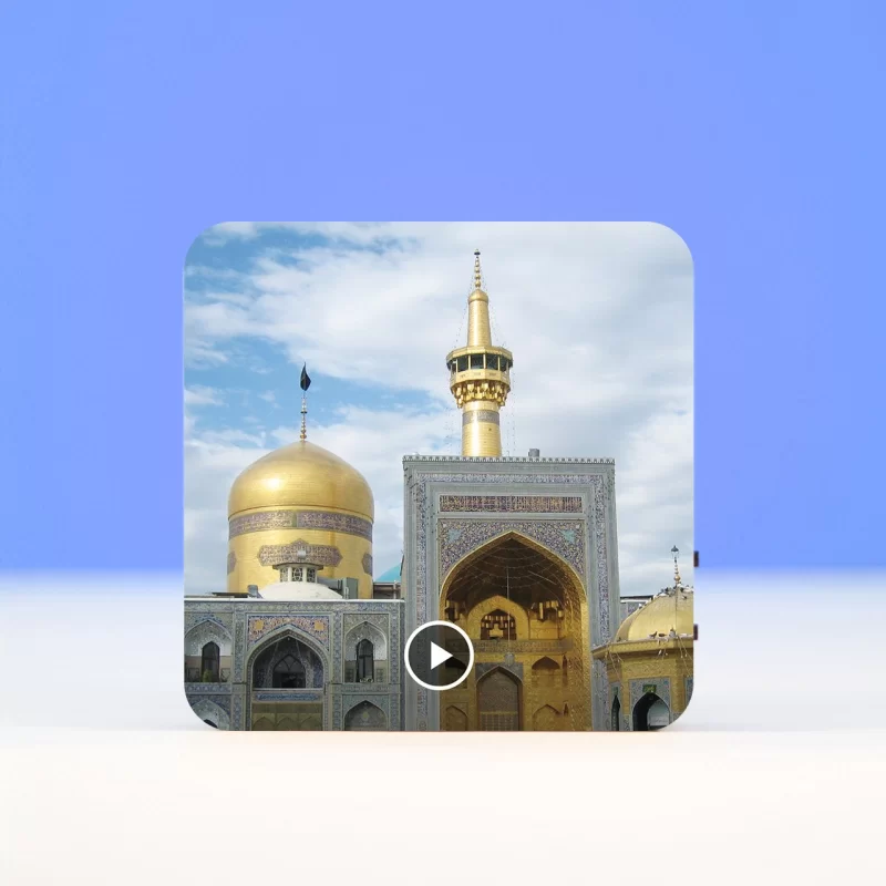 تابلو دکوراتیو صوتی طرح گنبد و گلدسته حرم امام رضا (ع)