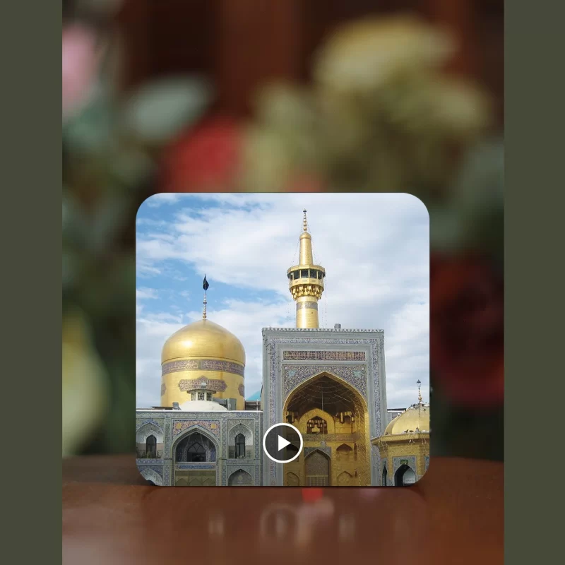 تابلو دکوراتیو صوتی طرح گنبد و گلدسته حرم امام رضا (ع)