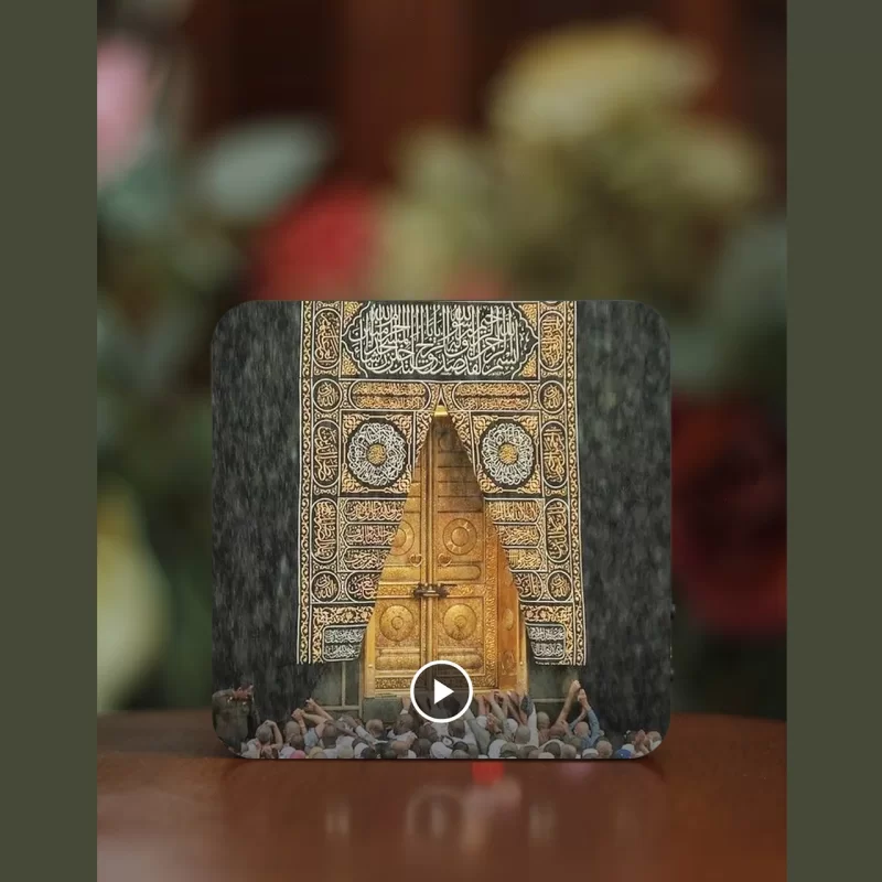 تابلو دکوراتیو صوتی طرح درب خانه کعبه