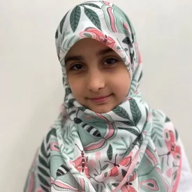 روسری دخترانه نخی طرح  شاپرک