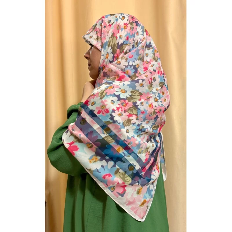 روسری حریر طرح شبنم