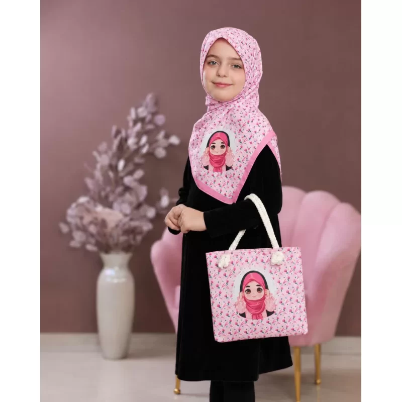 ست کیف و روسری دخترانه طرح سیما