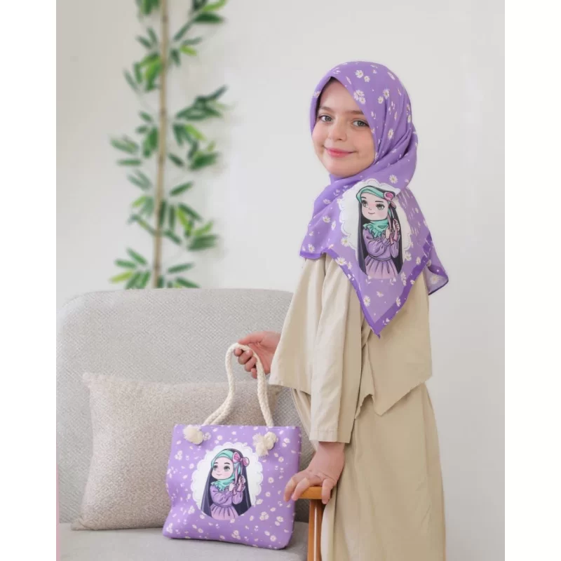 ست کیف و روسری دخترانه طرح ثنا