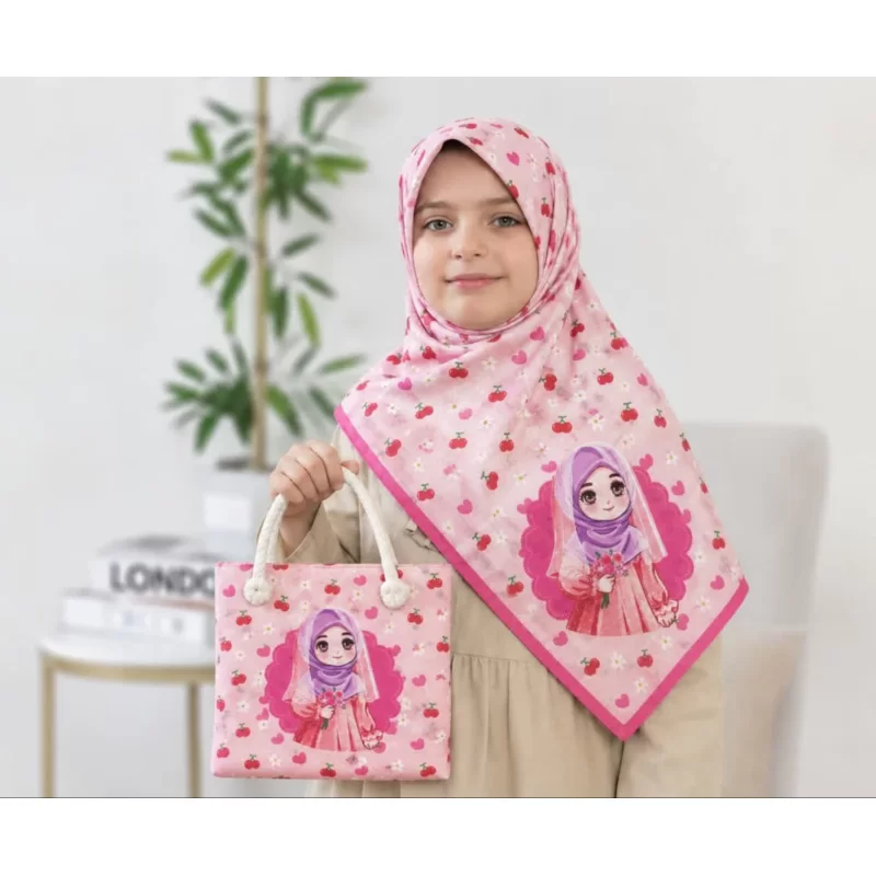 ست کیف و روسری دخترانه طرح ثواب