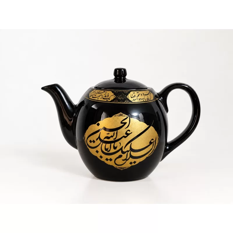 قوری هیئتی طرح اباالفضل العباس و اباعبدالله الحسین دو لیتری