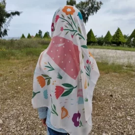 روسری نخی قواره متوسط (قواره 110) صبح مزرعه