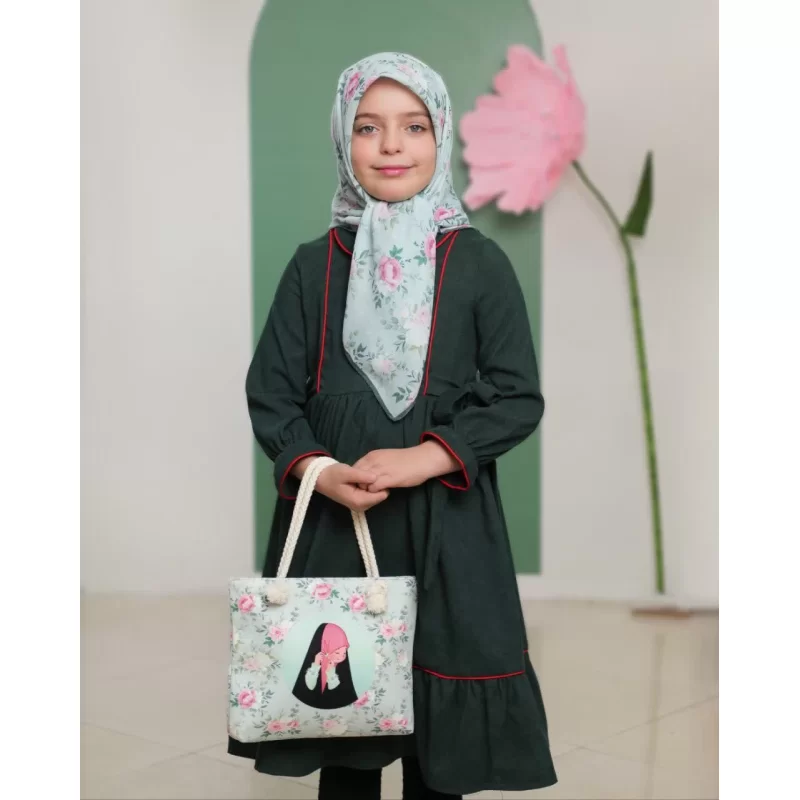 ست کیف و روسری دخترانه طرح وقار