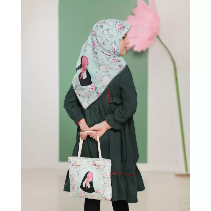 ست کیف و روسری دخترانه طرح وقار