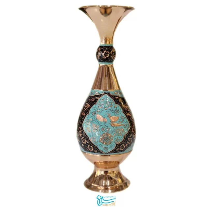 گلدان الماس تراش سبز 25 سانتی متر
