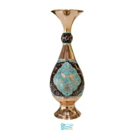 گلدان الماس تراش سبز 20 سانتی متر