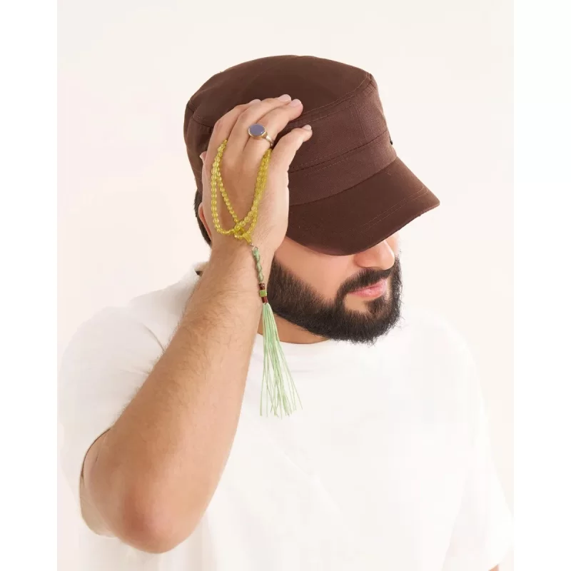 کلاه چمرانی پارچه کتان با سگک جیپ کد HA211073