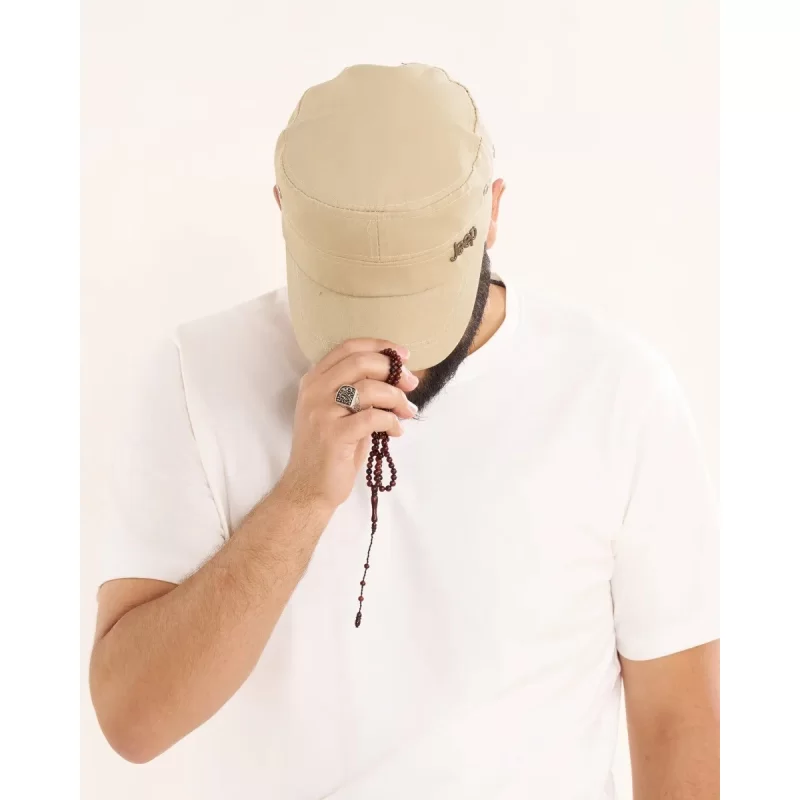 کلاه چمرانی پارچه کتان با سگک جیپ کد HA211073