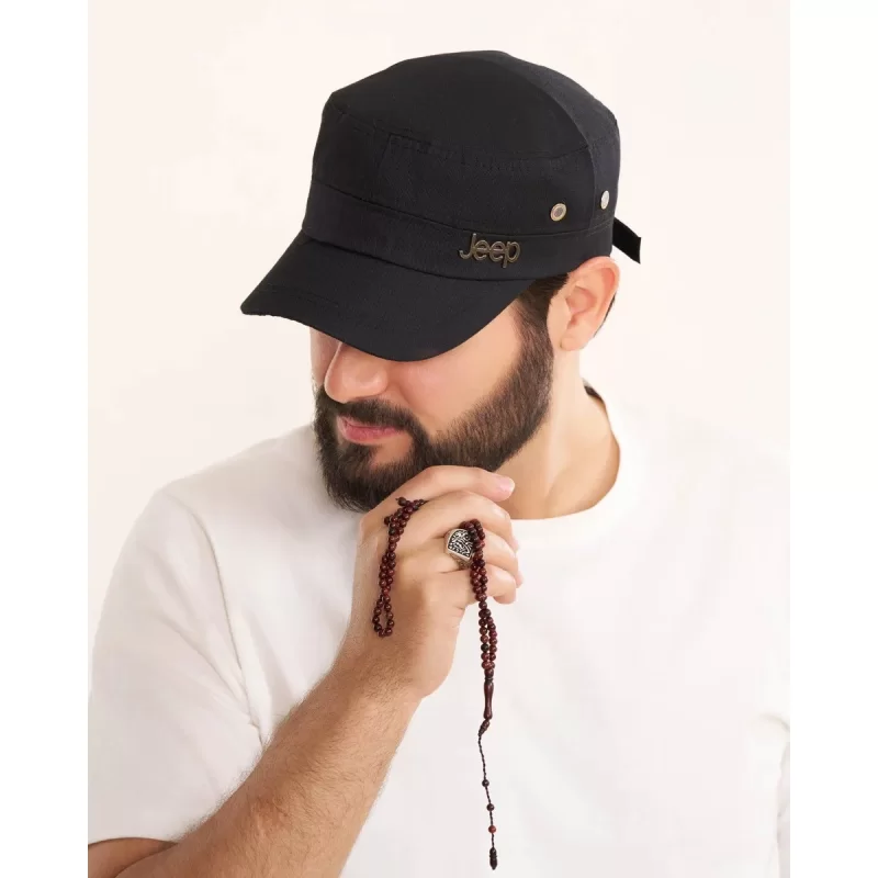 کلاه چمرانی پارچه کتان با سگک جیپ کد HA211073