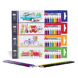 مداد ۶ رنگ جعبه مقوایی ادمیرال
