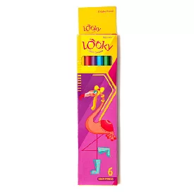 مداد ۶ رنگ مقوایی لوکی