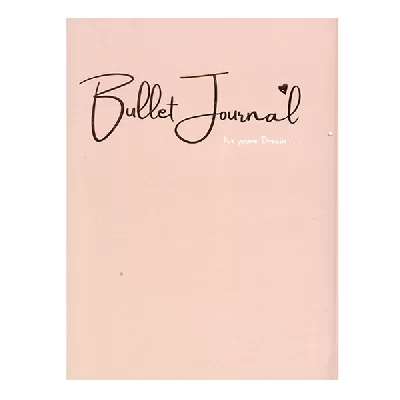 دفتر فانتزی طلاکوب bullet journal جلد سخت ته چسب سایز A5