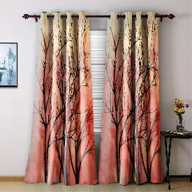 پرده چاپی طرح درخت خشک مدل curtain643