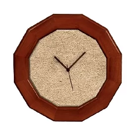 ساعت چوبی مجموعه فرصت طرح دیواری 12 ضلعی