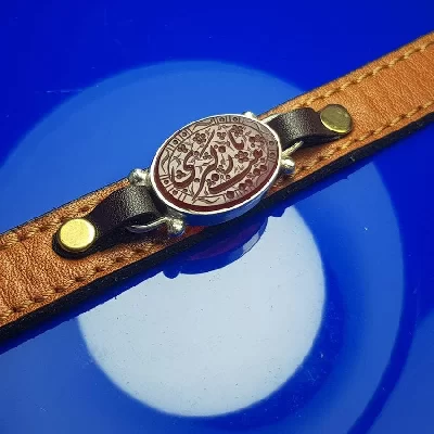 دستبند چرم اصل منقش به  یا زینب کبری(س)