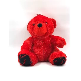 عروسک پولیشی خرس قرمز کف پا قلبی