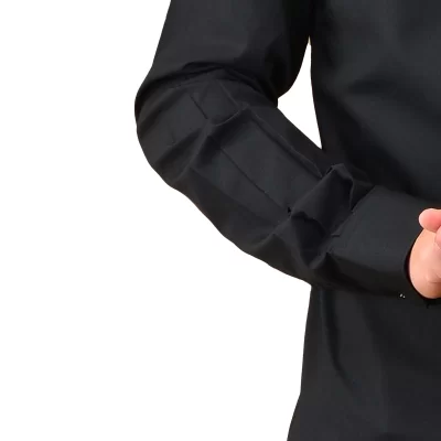 پیراهن مشکی یقه دار - تترون بروجرد