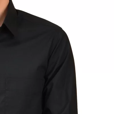 پیراهن مشکی یقه دار - تترون بروجرد