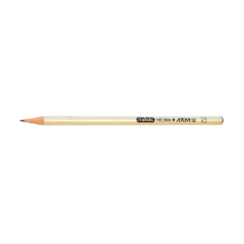 بسته 8 عددی مداد مشکی متالیک گرد آریا مدل 3006