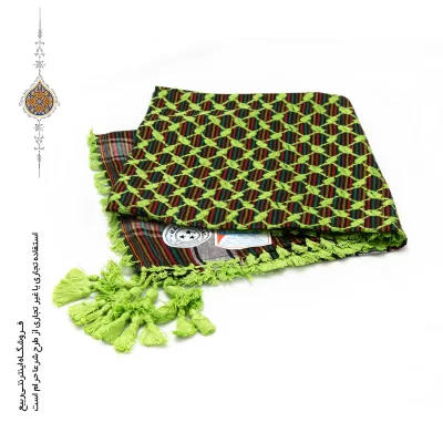 چفیه عربی رنگ سبز روشن زمینه مشکی