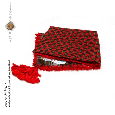 چفیه عربی رنگ قرمز زمینه مشکی