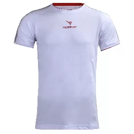 تی شرت یقه گرد آستین کوتاه ورزشی مردانه مدل TS-132 رنگ سفید
