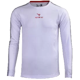 تی شرت آستین بلند یقه گرد ورزشی مردانه رنگ سفید مدل TS-133