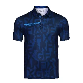 تی شرت ورزشی مردانه یقه هفت آستین کوتاه مدل TS-145 رنگ آبی