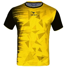 تی شرت ورزشی مردانه یقه گرد آستین کوتاه مدل TS-141 رنگ زرد