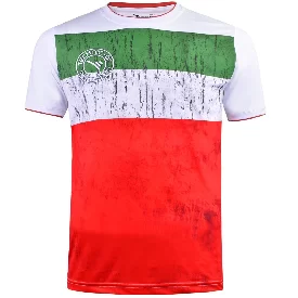 تی شرت یقه گرد آستین کوتاه مردانه سه رنگ قرمز، سفید و سبز مدل TS-139