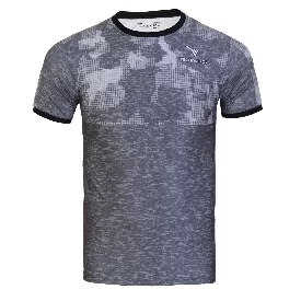 تی شرت آستین کوتاه ورزشی مردانه رنگ طوسی کم رنگ مدل TS-144