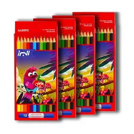 مداد رنگی پلیمری 12 رنگ مقوایی البرز