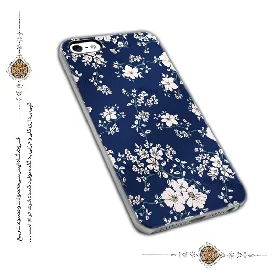 قاب و گارد موبایل فانتزی طرح گل زمینه سورمه ای مدل 1216