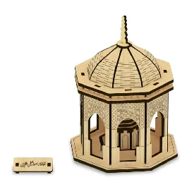 پازل چوبی سه بعدی کوچک سقاخانه اسماعیلی طلایی
