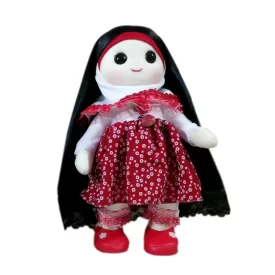 عروسک  آبجی زینب با لباس گل دار قرمز