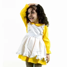 لباس دخترانه نینای مدل وانیشا رنگ زرد
